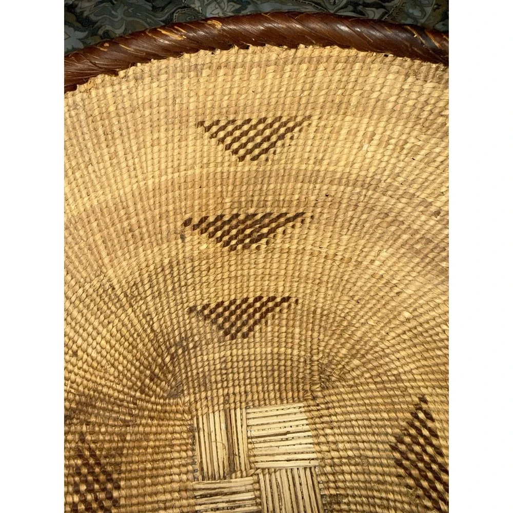Vintage Tonga Basket‎ Binga Zimbabwe African Wall Art Winnowing Grandmother Tray